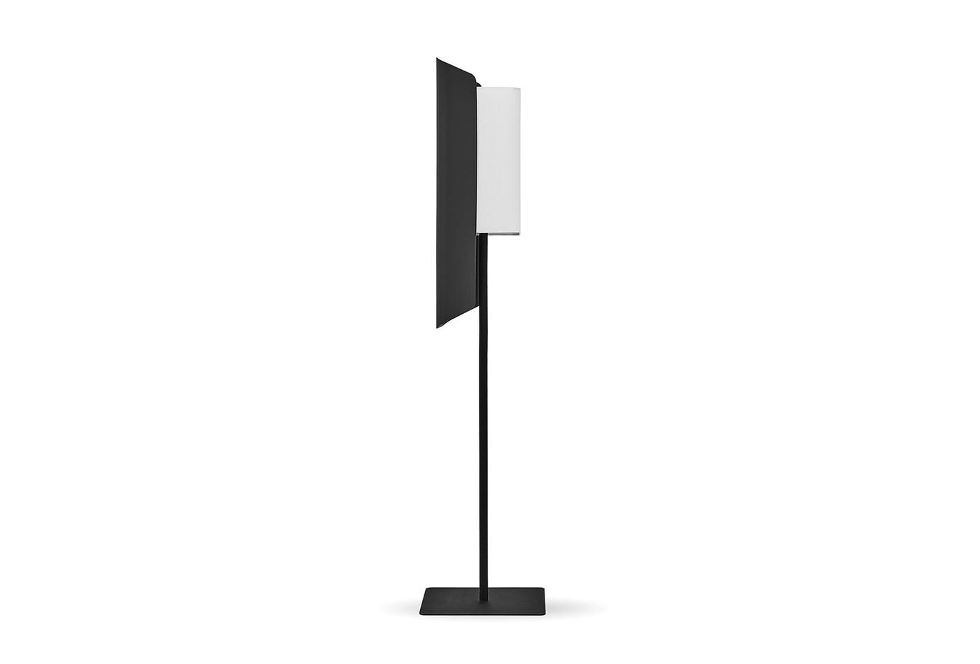 Baku Floor Lamp Modern Fabric Shade Metal Frame Lighting