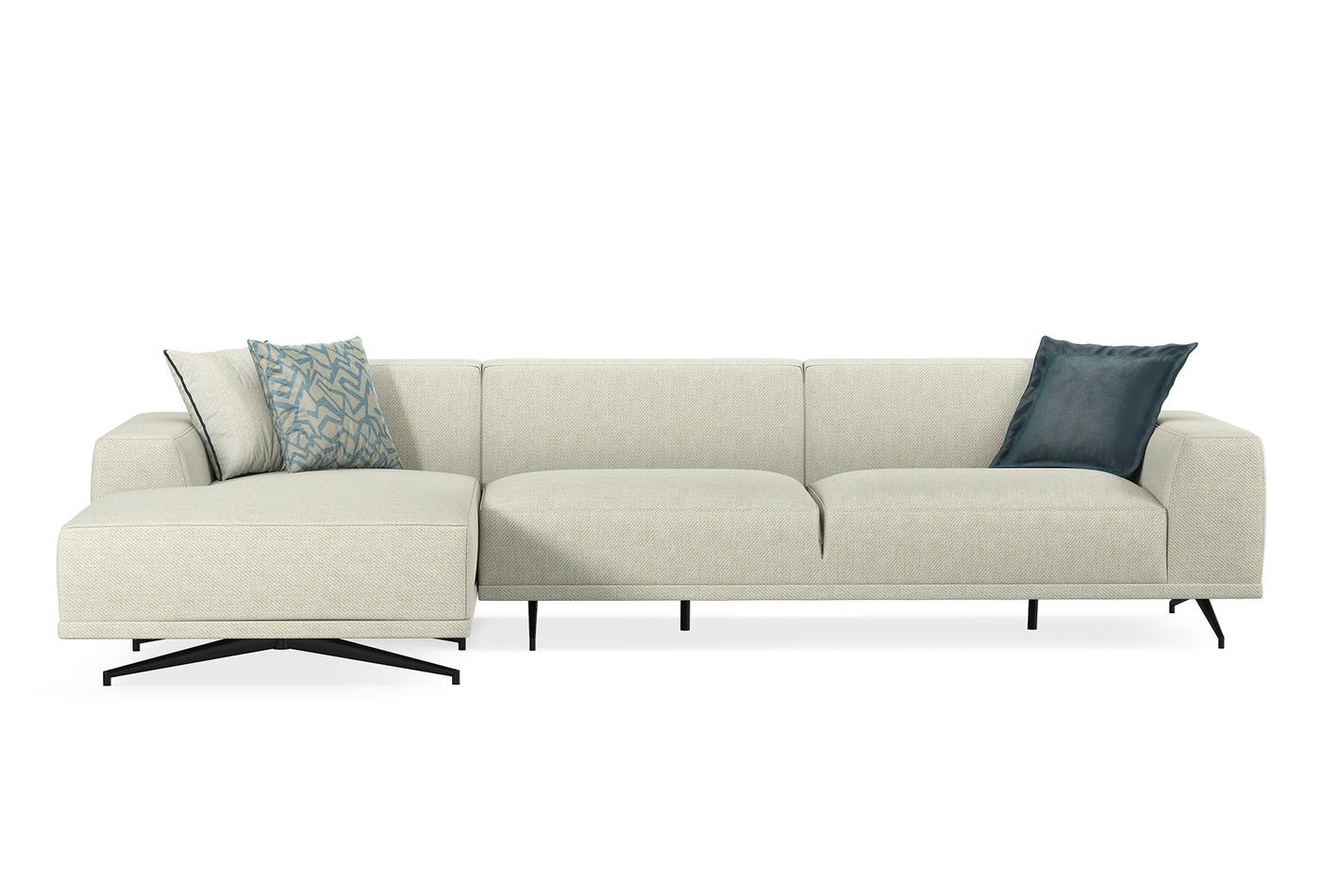 GIORNO L Corner Sofa - Contemporary Fabric Upholstery Lounge