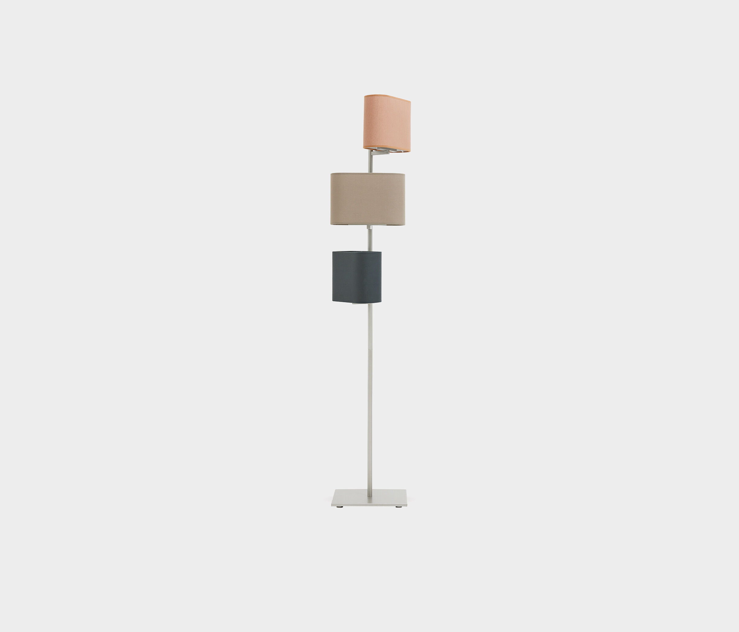 Linen Triple Floor Lamp with Fabric Shades - Modern Lighting