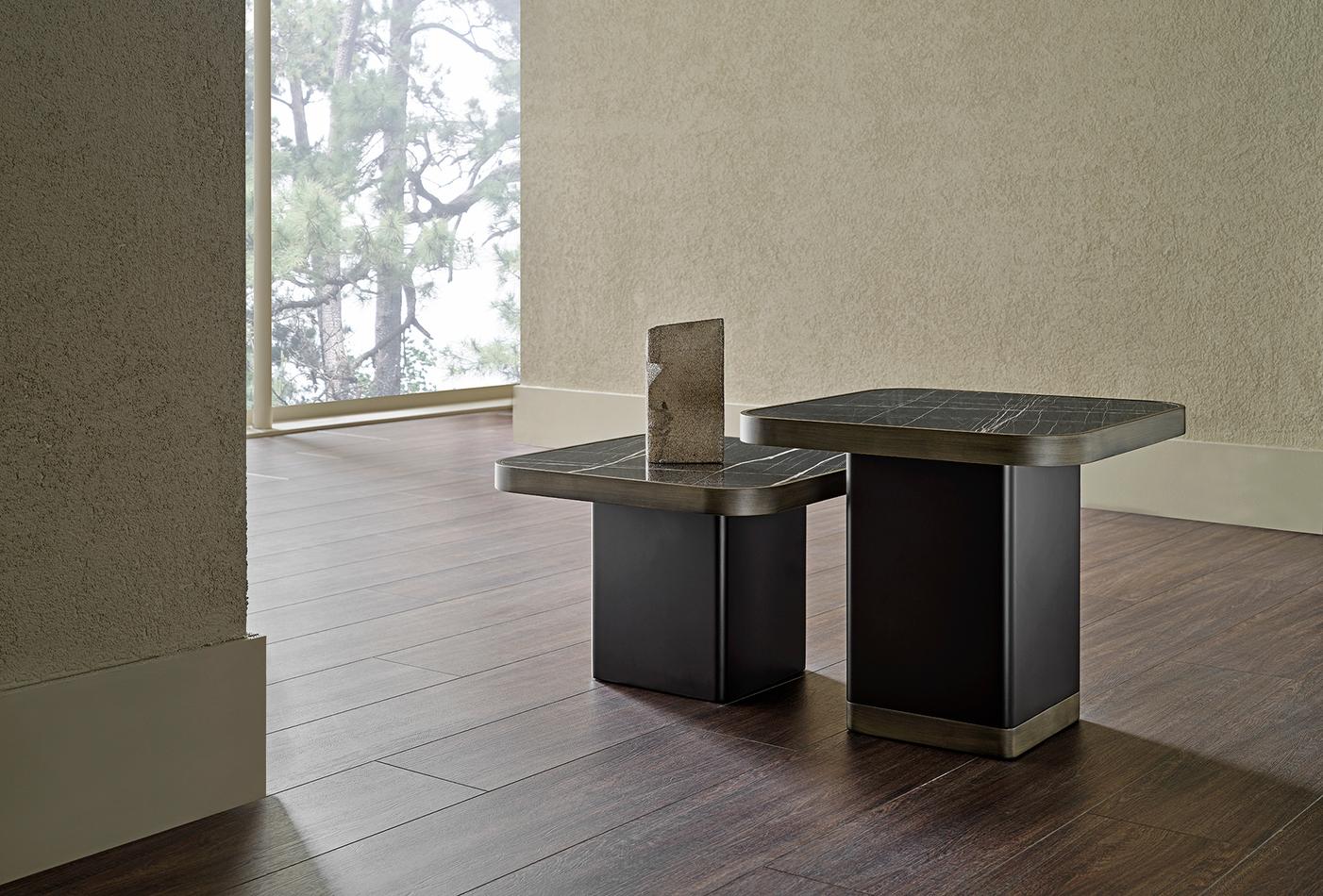 Marion Small Contemporary Coffee Table with Glossy MDF & Metal Frame