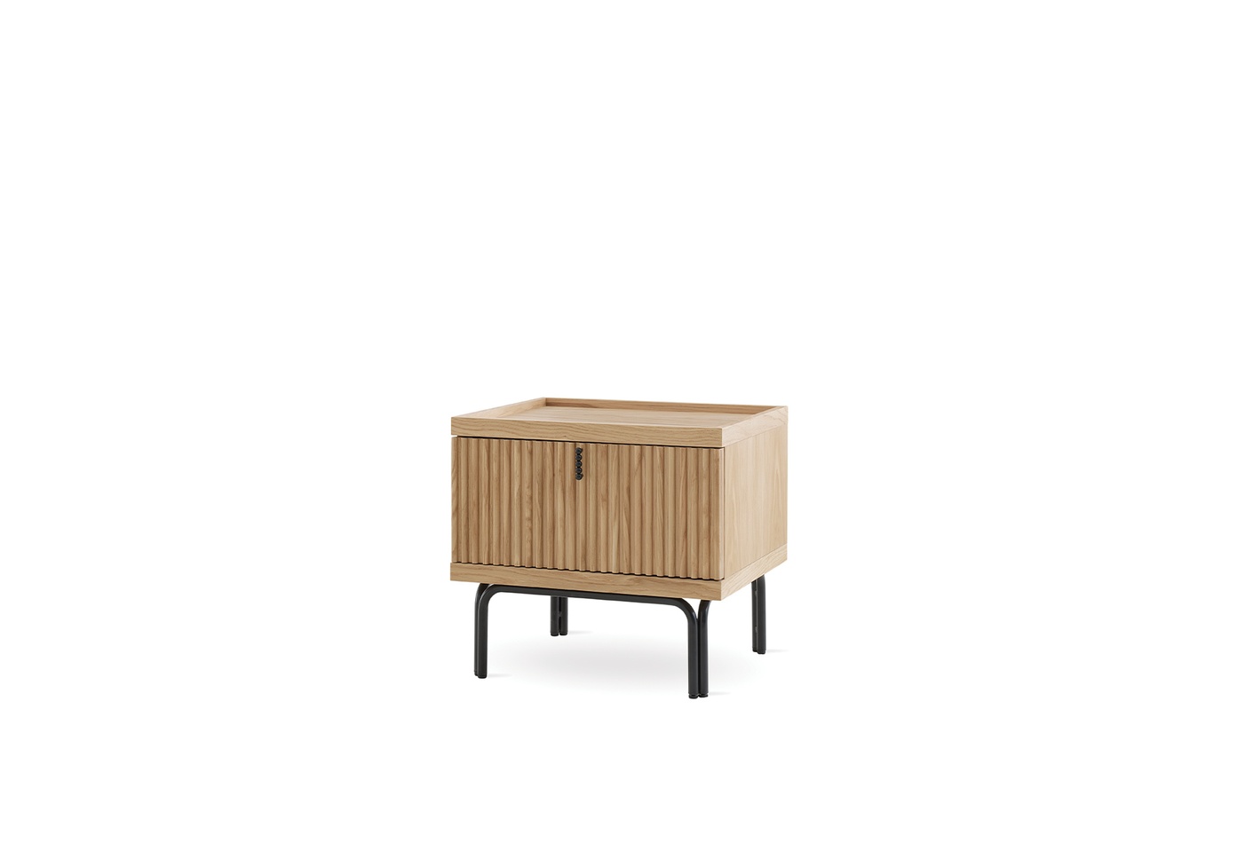 Austin Oak Nightstand with 1 Drawer Contemporary Modern MDF