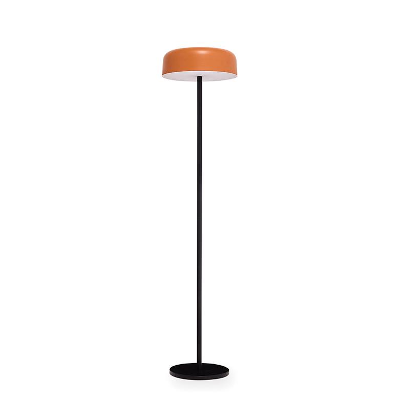 Gio Orange Arc Floor Lamp - Contemporary Metal Lighting