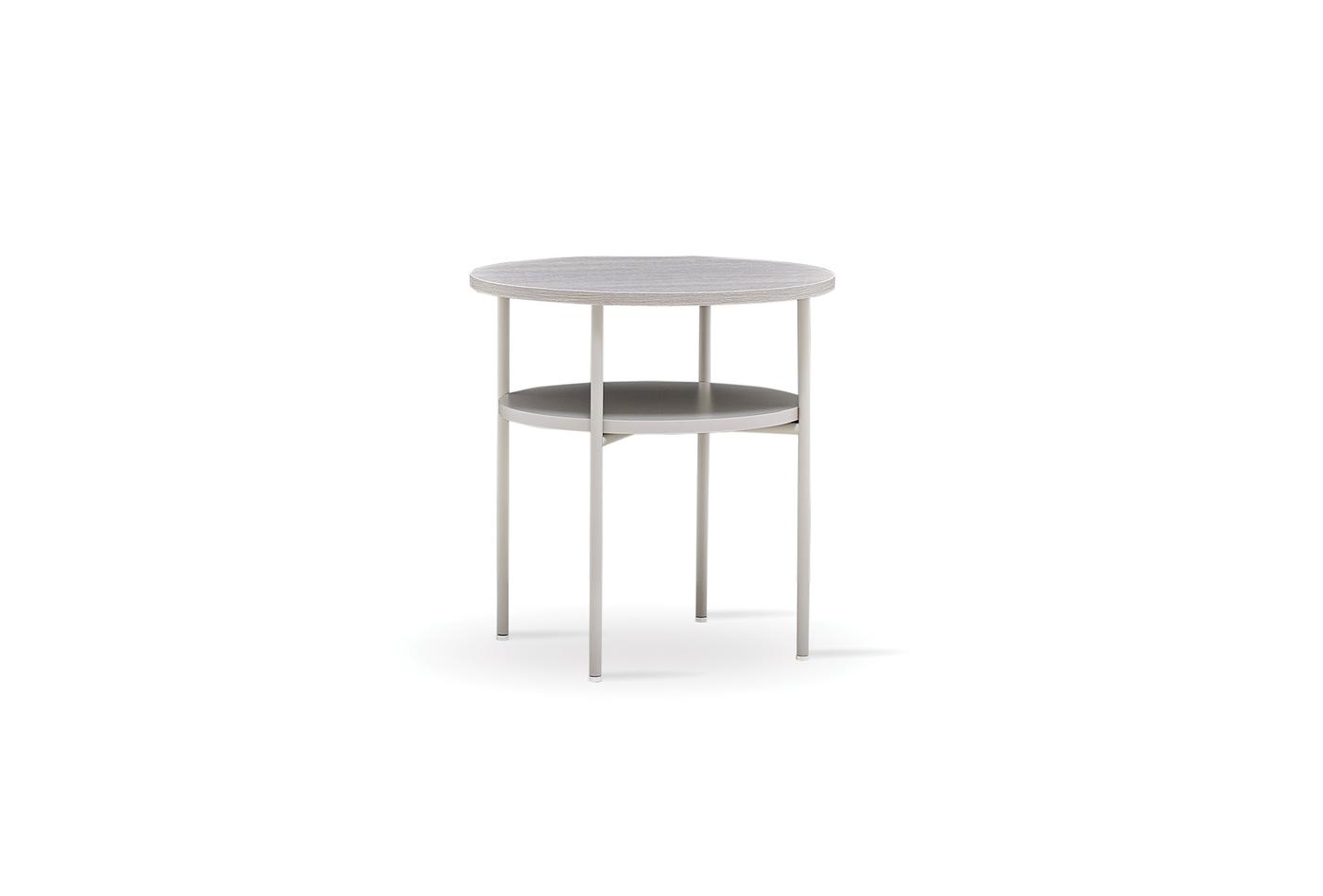 Basel Side Coffee Table Compact Wood Metal Contemporary Design