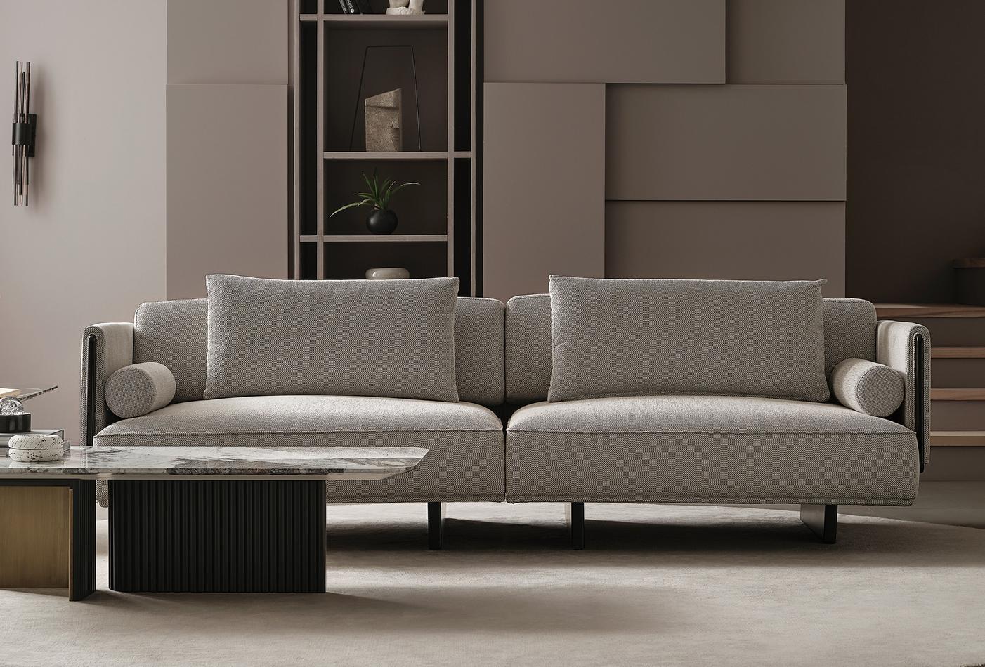 Canton 2.5 Seater Sofa Modern Fabric Upholstery Contemporary
