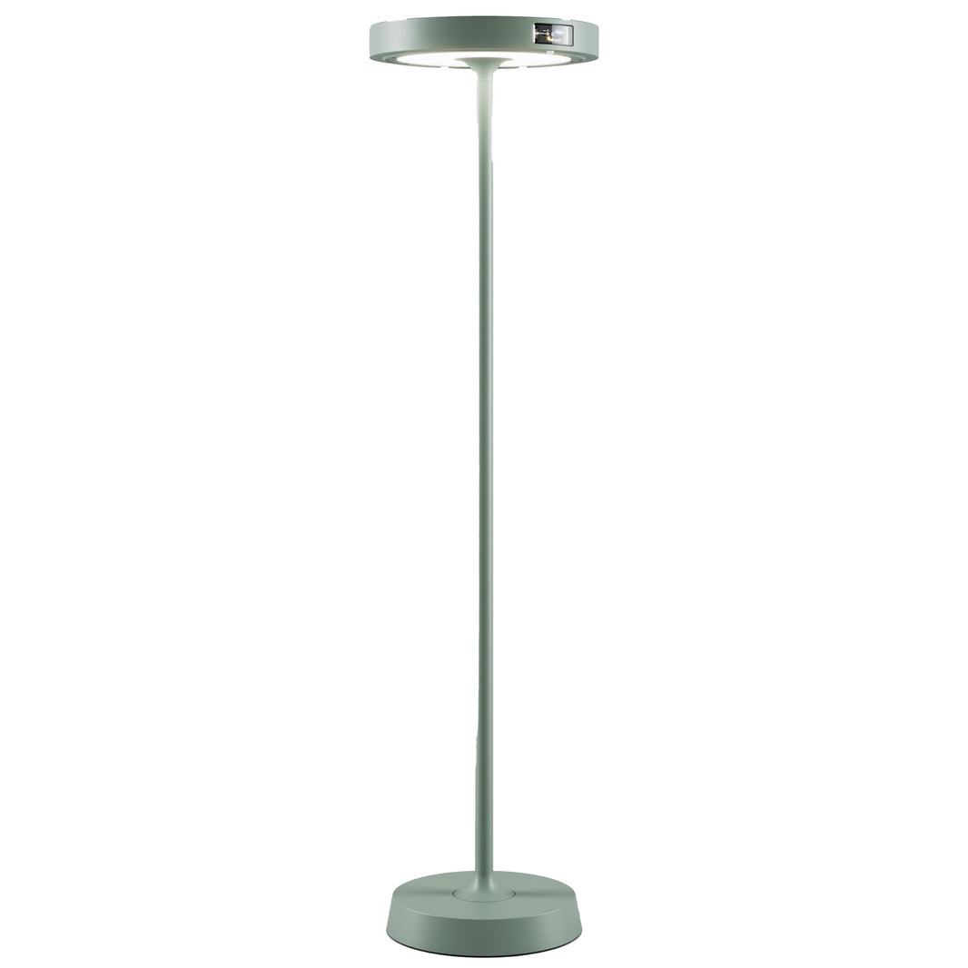 BARBELL L FLOOR LAMP WITH REMOTE CONTROL - VASE 12W DYNAMIC WHITE - PD -IP65- SAGE GREEN