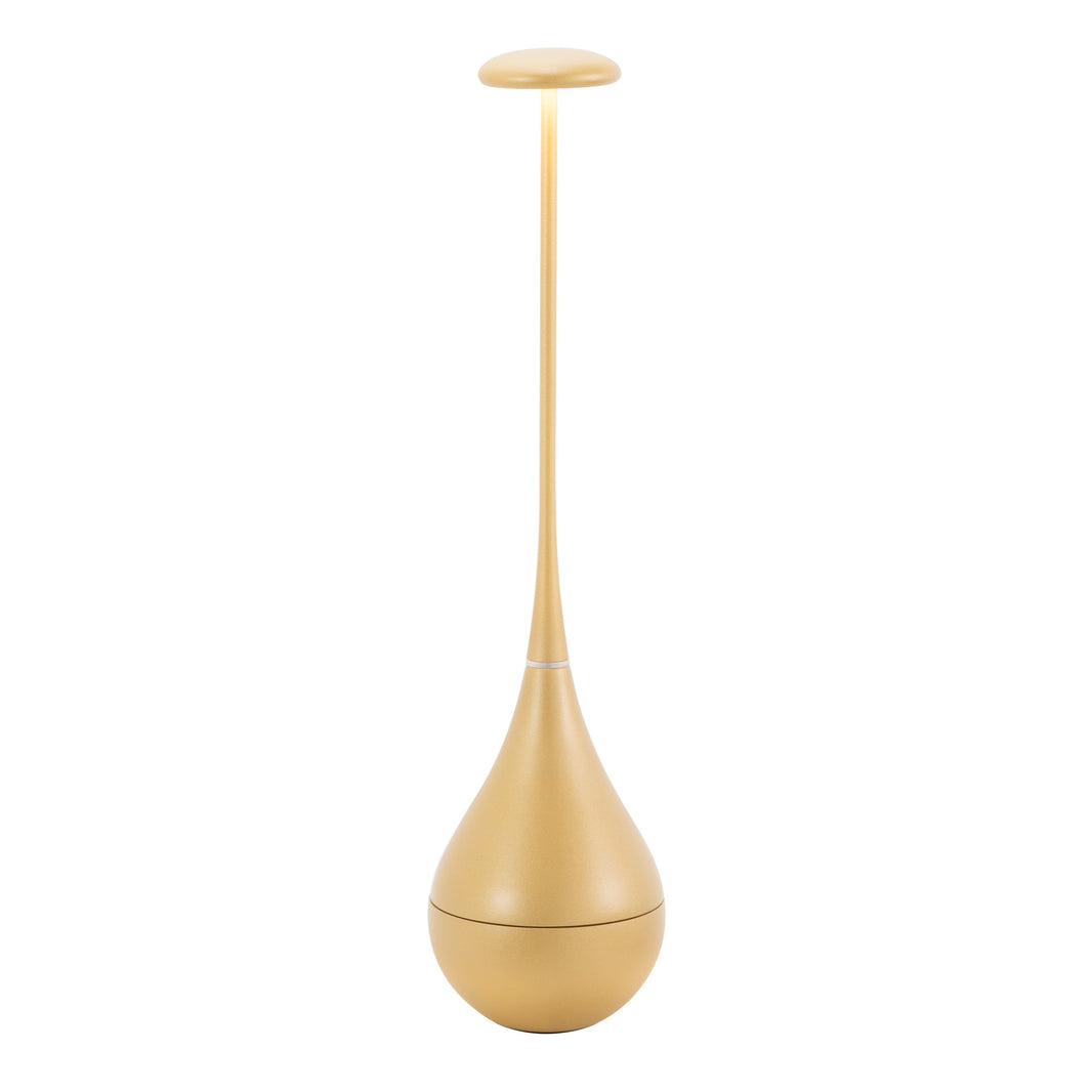 DONDOLINA TABLE LAMP Ø.90x376mm.MATT GOLD 2,2W LED 22/27/30K- 5Vdc max 2A-IP65 BASE TYPE-c-NO PLUG
