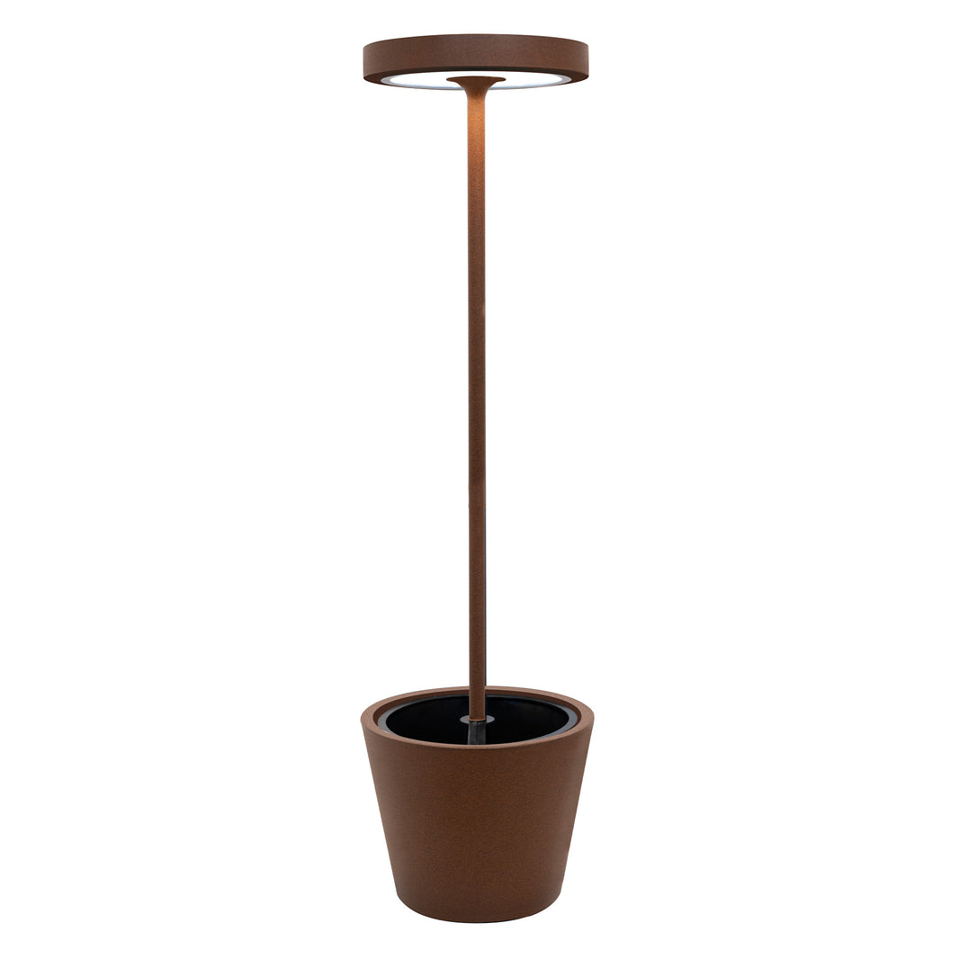 POLDINA REVERSO L FLOOR LAMP RF WITH VASE 10W DYNAMIC WHITE - PD -IP65- SAGE CORTEN CONTROL INC.