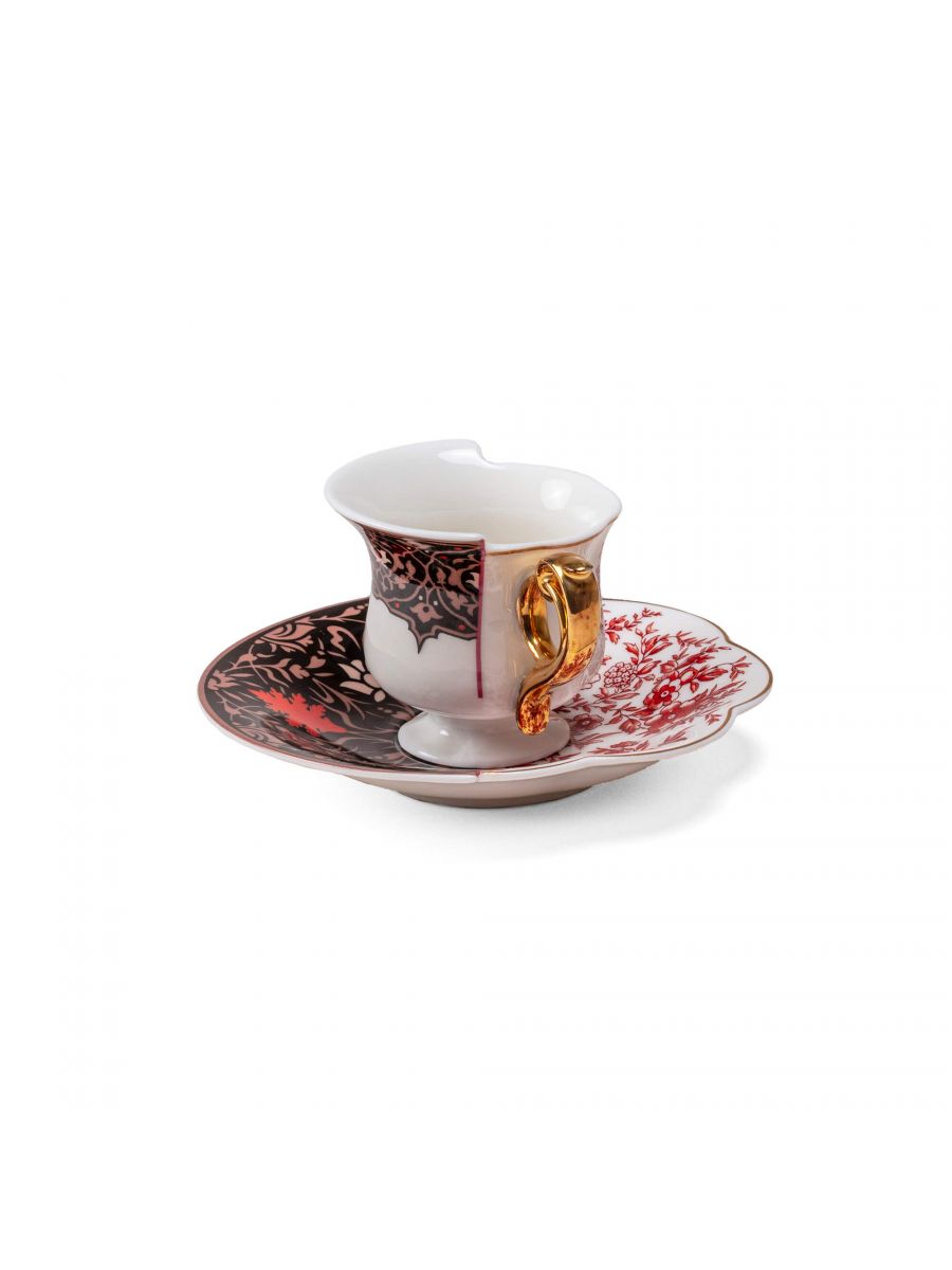 COFFEE CUP WITH SAUCER IN PORCELAIN "HYBRID-SAGALA"