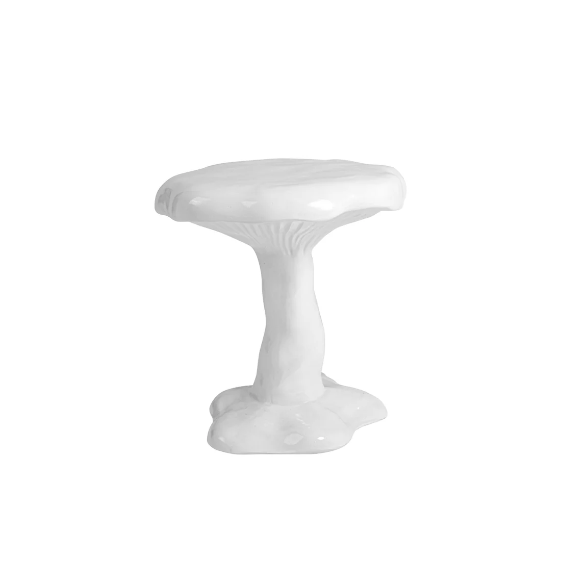 Fiberglass Stool Amanita White Fairy