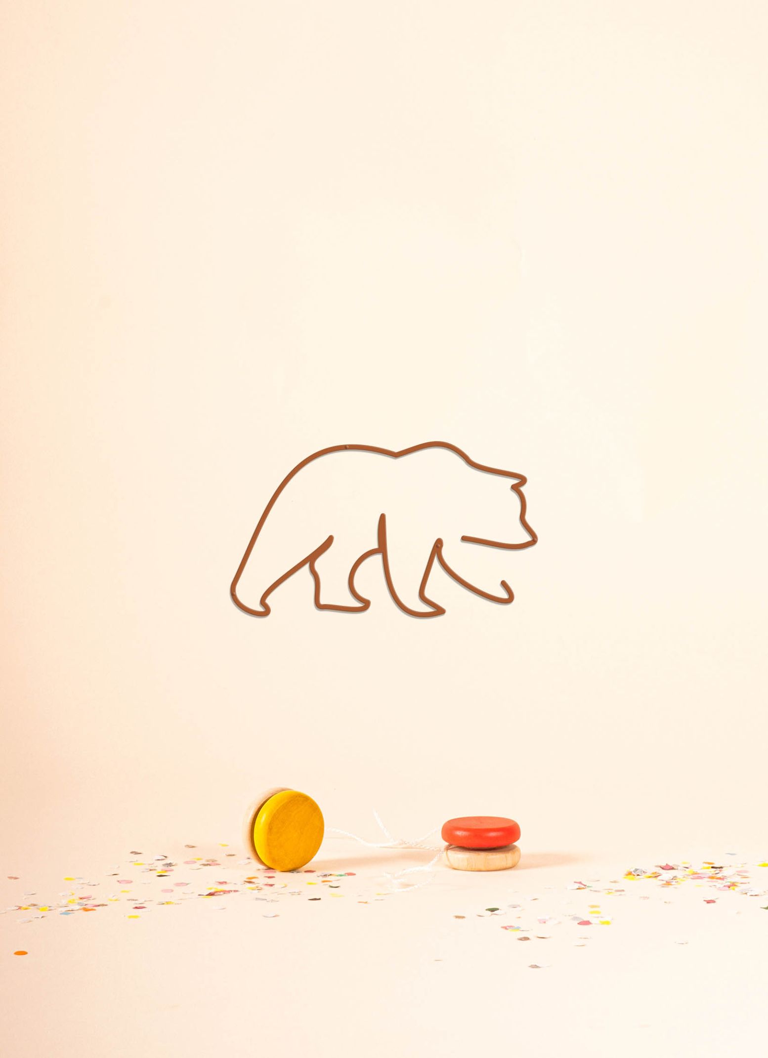 Bear Bear Single Line Wall