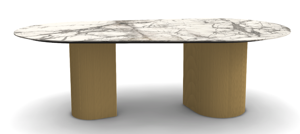 DINING TABLE WALNUT TOP 260X110X75