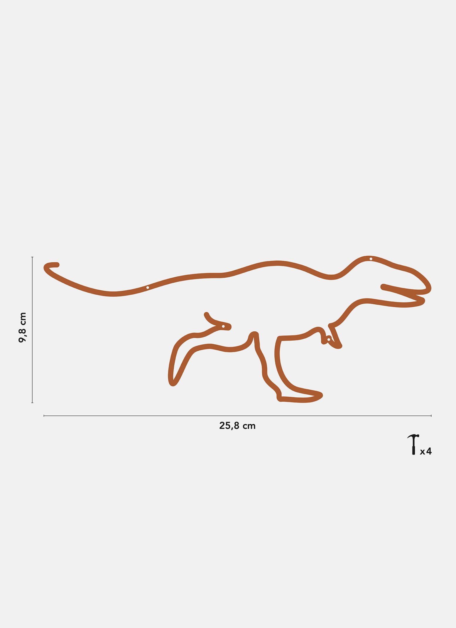 Tyrannosaurus Tyrannosaurus Single Line Wall