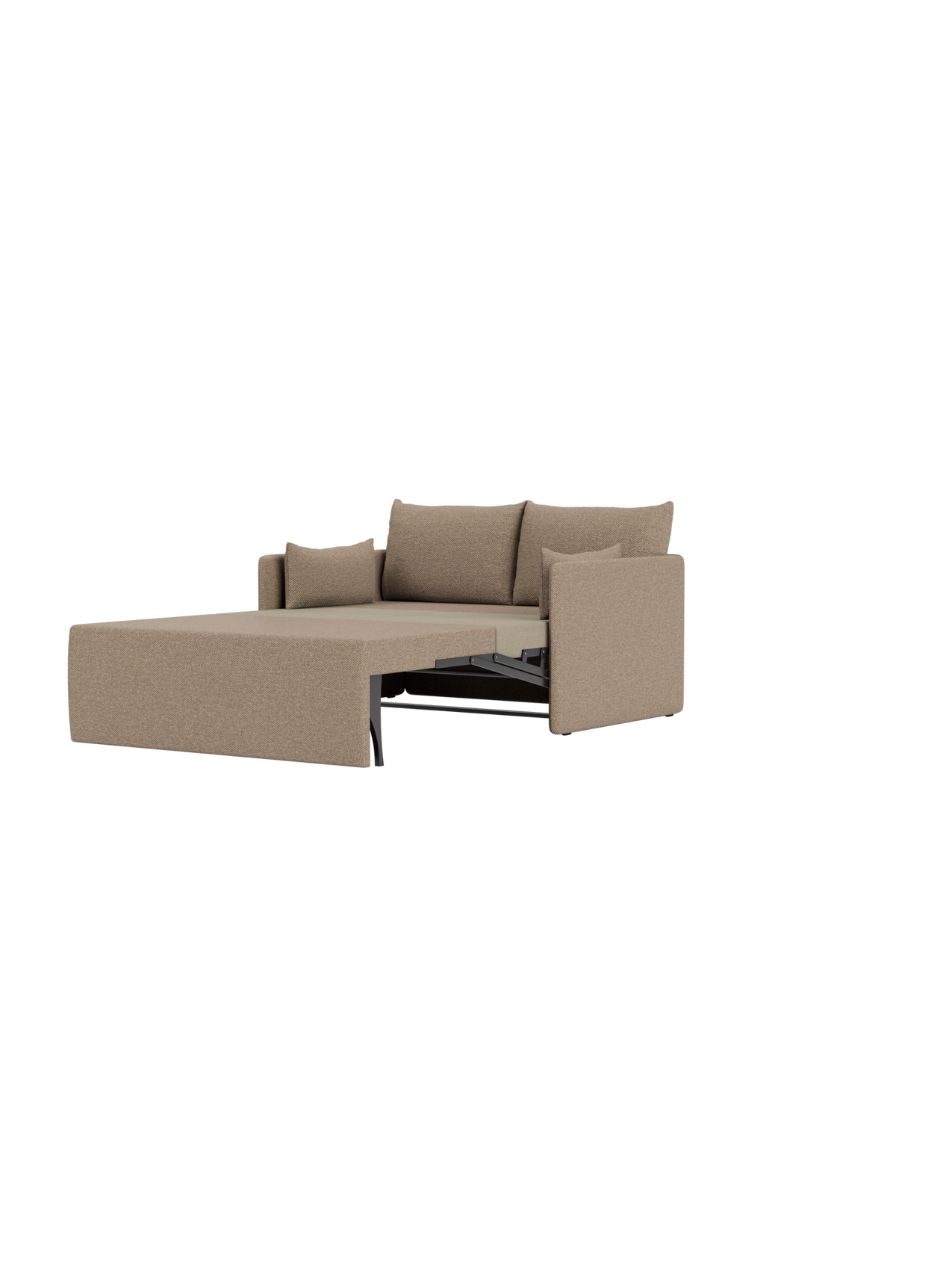Offset Sofa Bed 3 Seater Boucle 02