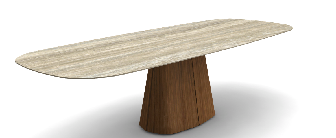 TESSERA DINING TABLE BLACK SOAP CERAMIC,WLN BASE180X100X75