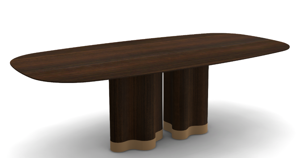 ZEPHYR DINING TABLE SMOKED EUCALYPUS 240X120X75