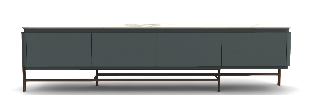 LOWBOARD C35 CALACATTA ORO CERAMIC TOP 224X50X61