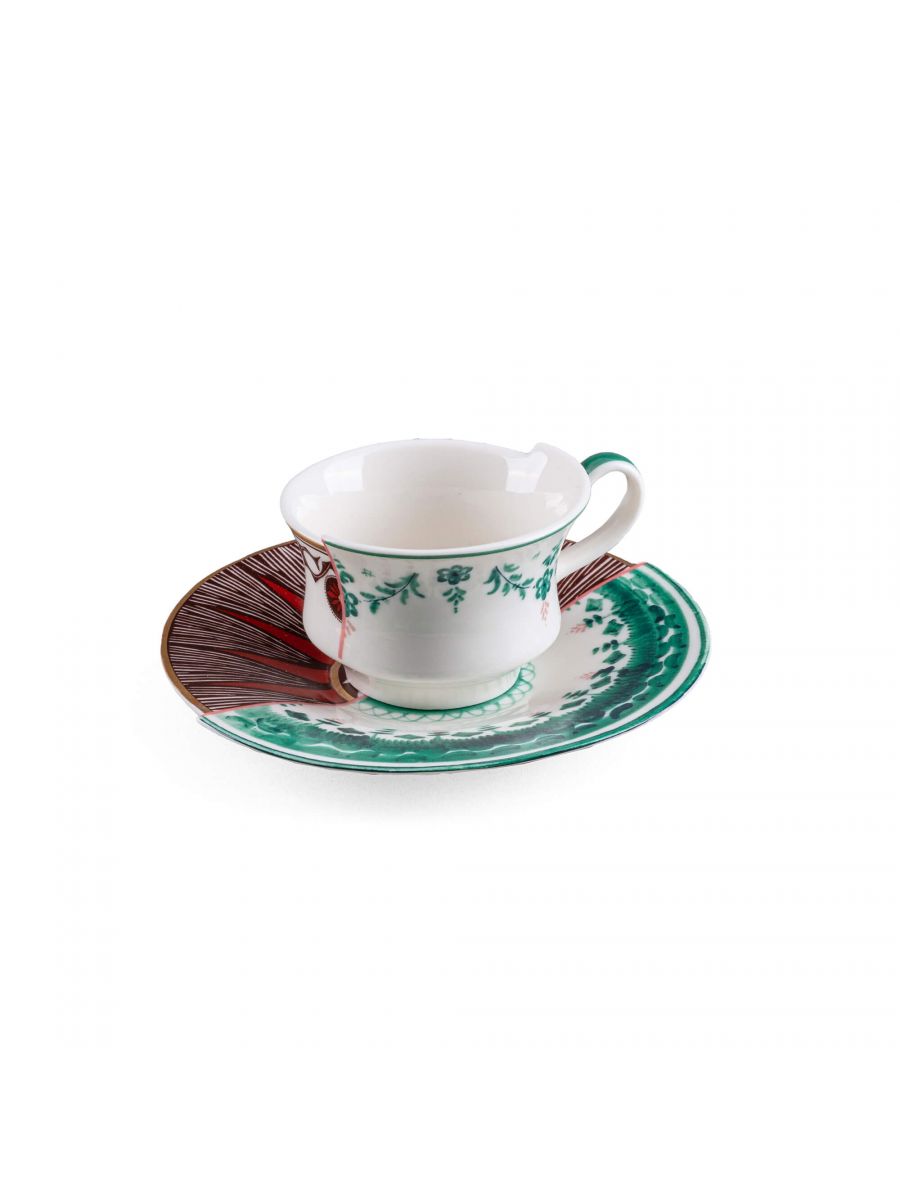 COFFEE CUP WITH SAUCER IN PORCELAIN "HYBRID-CHUCUITO"