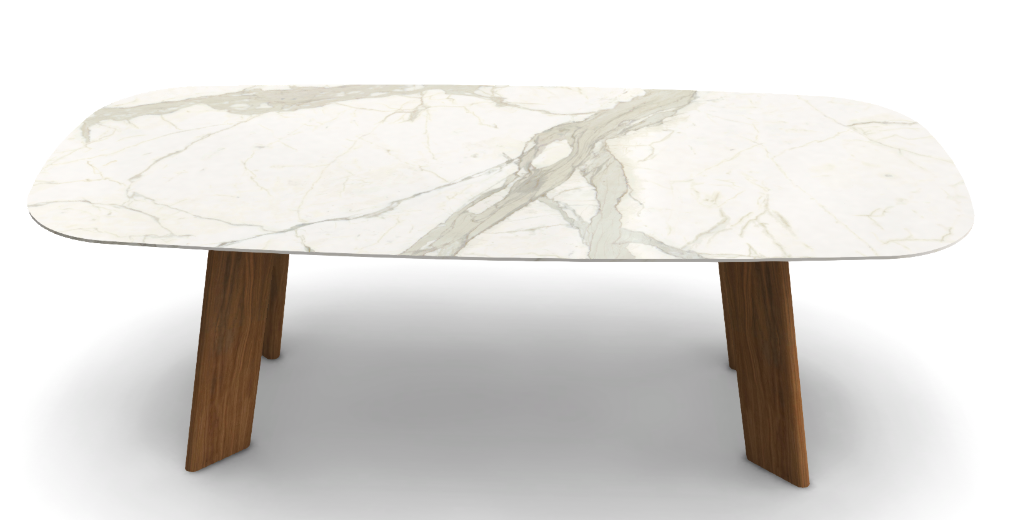 DALHAMBRA TABLE WHITE CERAMIC TOP-SOLID WLN240X110X75