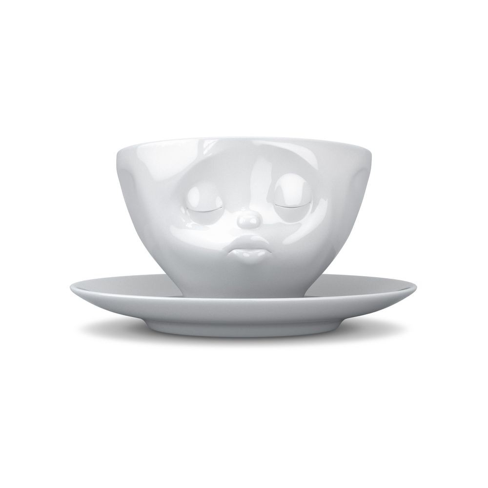 Coffeecup Kissing Includes Handle Saucer