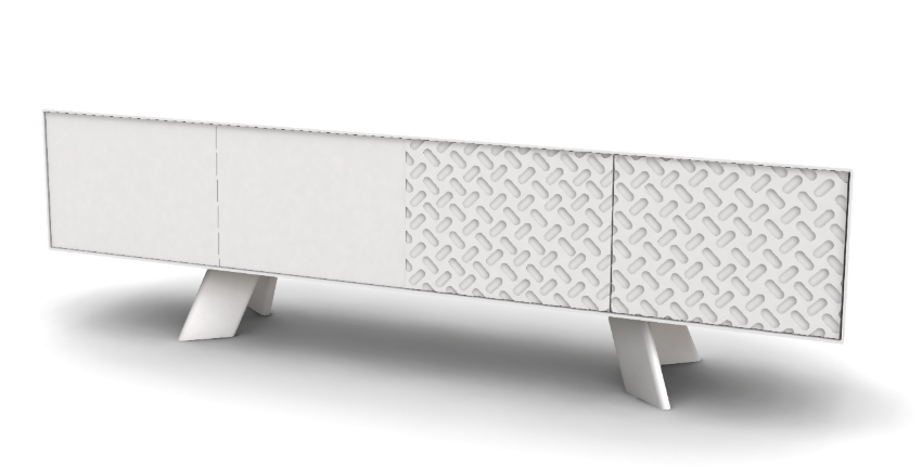 ALHAMBRA SIDE BOARD180X75X48LACQUERED C24 GLOSS+DOOR MOTIF